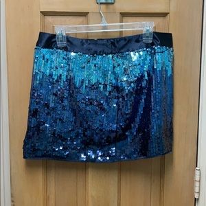 Ombré sequin mini skirt